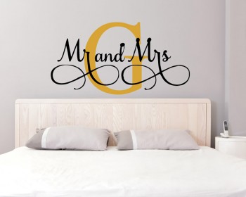 Mr. and Mrs. Customized Name Initial Letter  Mr. and Mrs. Customized Name Initial Letter